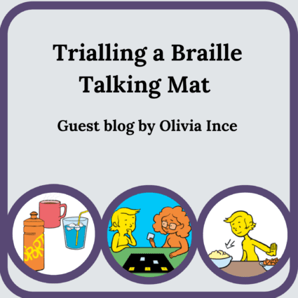 Trialling a Braille Talking Mat
